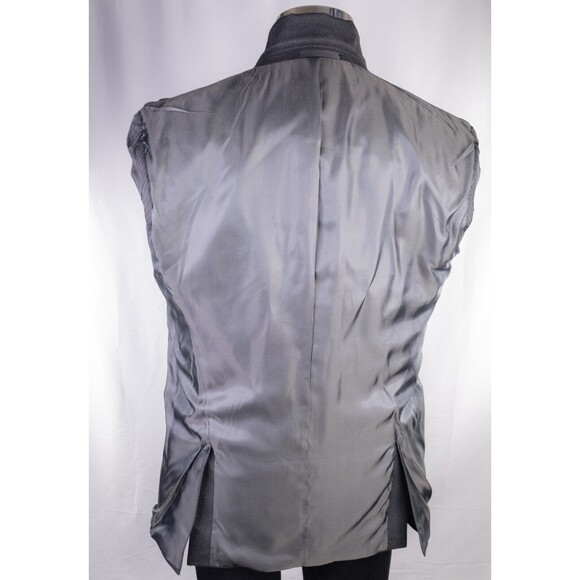 Calvin Klein Sport Coat Mens 40L Gray Herringbone Poly Blend 2 Button Dual-Vent - Picture 12 of 13